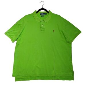 Polo Ralph Lauren Lime Green Mens 2XL XXL Short‎ Sleeve Pima Soft Touch *READ